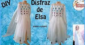 DIY. Disfraz de ELSA de Frozen 2 para niña. Vestido blanco. Elsa from Frozen 2 costume for a girl.