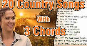 20 Country Songs With 3 Chords