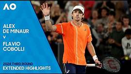 Alex de Minaur v Flavio Cobolli Extended Highlights | Australian Open 2024 Third Round