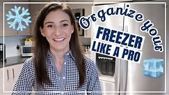 HOW TO ORGANIZE YOUR FREEZER LIKE A PRO // Small Freezer Organization + Freezer Storage Hacks