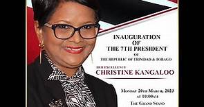 Inauguration of Trinidad & Tobago's 7th President, Christine Kangaloo