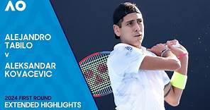 Alejandro Tabilo v Aleksandar Kovacevic Extended Highlights | Australian Open 2024 First Round