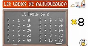 Les Tables De Multiplication - La Table De 8 - Apprendre À Compter ...