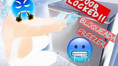 “Freezer chest door locked” - 😬Puerta bloqueada. Artic King freezer chest.