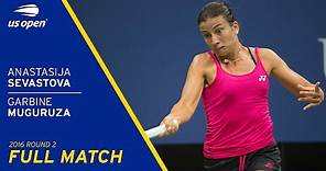Anastasija Sevastova vs Garbine Muguruza Full Match | 2016 US Open Round 2