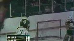 Zamboni door comes open Sabers Vs. Bruins 1972