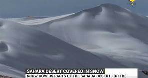 Sahara desert covered in snow
