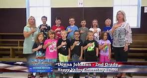 Daily Pledge: Happy Valley Elementary – Donna Johnson's 2nd-Grade Class