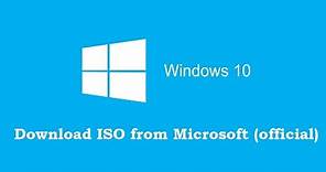 Download Free Windows 10 ISO from Microsoft (Official)