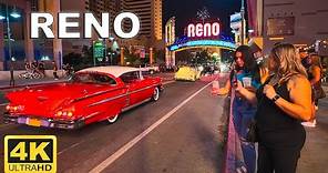 (4K HDR) Reno, Nevada Night Walk - Sept 2023