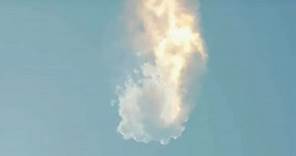 El momento de la explosión del Starship, el cohete más poderoso de SpaceX