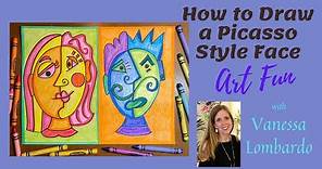 How to Draw a Picasso Style Face- Art Fun with Vanessa Lombardo
