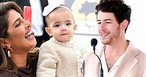 Nick Jonas and Priyanka Chopra Debut Baby Malti at Walk of Fame Event