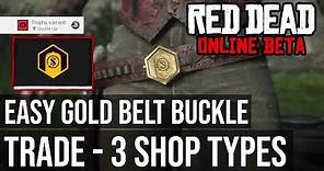 EASY Gold Belt Buckle Award Trader (Buckle Up Trophy) - Red Dead Online - Red Dead Redemption 2