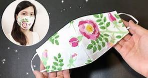 How to make an easy pattern & sewing tutorial | DIY fabric face mask at home | Homemade face mask