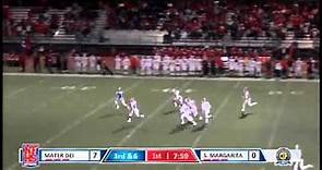 Santa Margarita #6 Dylan Crawford catches short pass and runs 70 yards for the touchdown.
