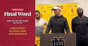 USC vs ND Press Conference: HC Lincoln Riley, Caleb Williams and Jamil Muhammad