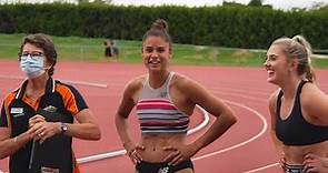 Zoe Hobbs breaks her own New Zealand 100 Metre record on 12 February 2022.