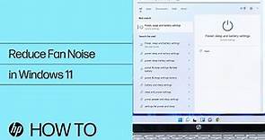 Reducing Fan Noise in Windows 11 | HP Computers | HP Support