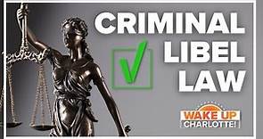 Verify: Criminal libel law