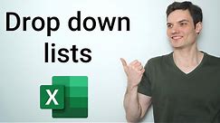 Excel Drop Down List Tutorial