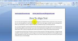 MS Word : Format Text Better with Justify Alignment