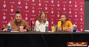 USC women's basketball following win over Colorado in Galen Center