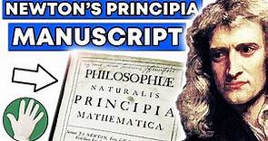 Newton's Principia Manuscript - Objectivity 100