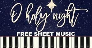 O HOLY NIGHT / MINUIT CHRETIENS EASY Piano Tutorial with Free Sheet Music (pdf)