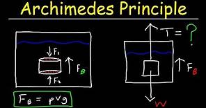 Archimedes Principle, Buoyant Force, Basic Introduction - Buoyancy & Density - Fluid Statics