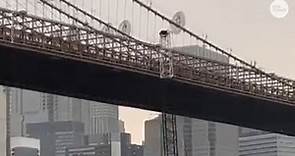 Brooklyn Bridge hit, damaged by massive crane