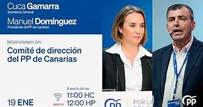 Cuca Gamarra interviene en el Comité de Dirección del PP de Canarias