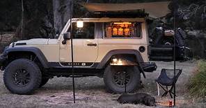 SOLO WINTER Camping [ Organised Custom Jeep, Cosy setup, Relax in tent ...