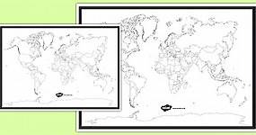 KS1/KS2 Blank World Map Template