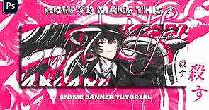HOW TO MAKE AMAZING ANIME TWITTER BANNER ON PHOTOSHOP | Few easy steps.