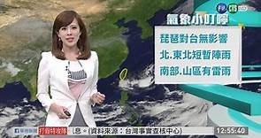 颱風"琵琶"對台無影響 北部.東北部有短暫陣雨