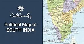 Political Map of South India | Indian Geography (Mapping) Free Course