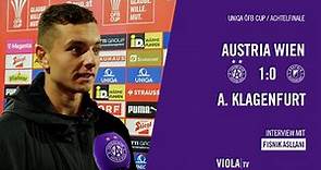 Siegestorschütze Fisnik Asllani nach dem 1:0 gegen Klagenfurt (11/2023) #faklive #ViolaTV #Veilchen