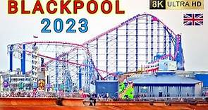 Blackpool Beach Walk: From The Big One to Central Pier 8K60