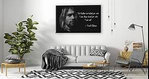 Kurt Cobain Canvas Wall Art - Posters, Prints, and Decorations for Nirvana Fans - Unique Memorabilia and Gifts (21 KURT COBAIN RATHER BE HATED, 8" x 12" - Ready to Hang)