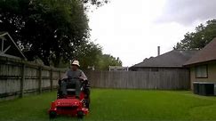 mowing with the gravely 34 inch zero turn lawnmower
