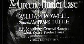 THE GREENE MURDER CASE 1930 68 Minutes William Powell Jean Arthur