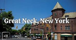 Great Neck (village), Long Island, New York. Walking Tour/ 4K
