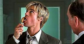 Brad Pitt prueba mantequilla de maní por primera vez | ¿Conoces a Joe Black? | Clip en Español
