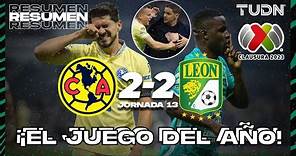 Resumen y goles | América 2-2 León | CL2023 Liga Mx - J13 | TUDN
