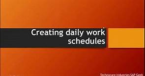 Creating daily work schedules