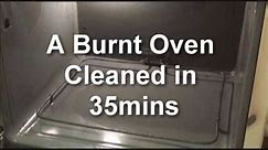 Cleaning a Burnt Oven with Oil Lift