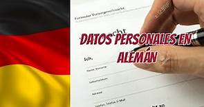 Los datos personales en alemán // Alemán Básico