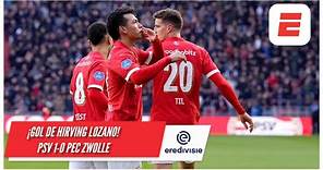 GOL DE CHUCKY LOZANO El PSV madrugó al Pec Zwolle y se va arriba 1-0 | Eredivisie