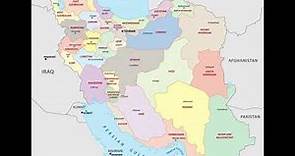 mapa de Irán